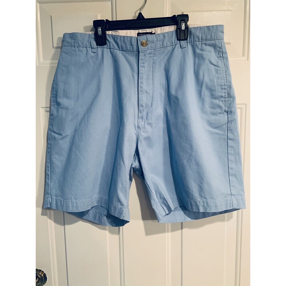 Southern Marsh Light Blue Men’s Flat Front Shorts Size 34”x 8”